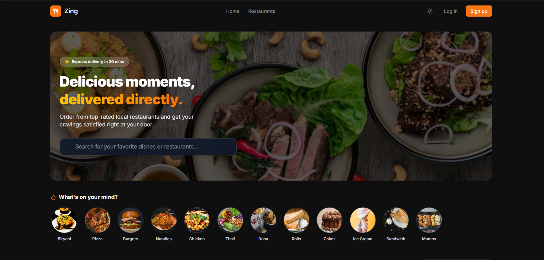 Zing — Food Delivery